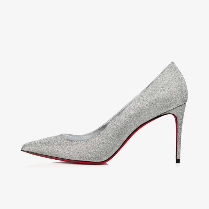 Eye-catching Silver Glitter Pumps - ARNO CONTI