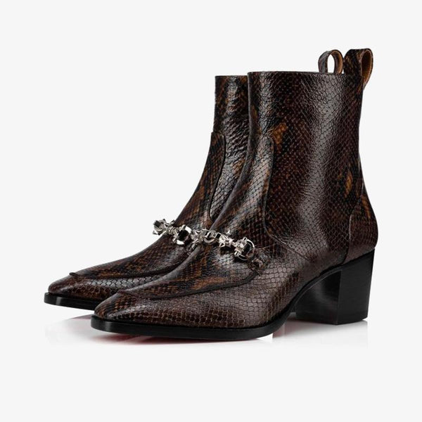 Western-Inspired Brown Calfskin Boot - ARNO CONTI