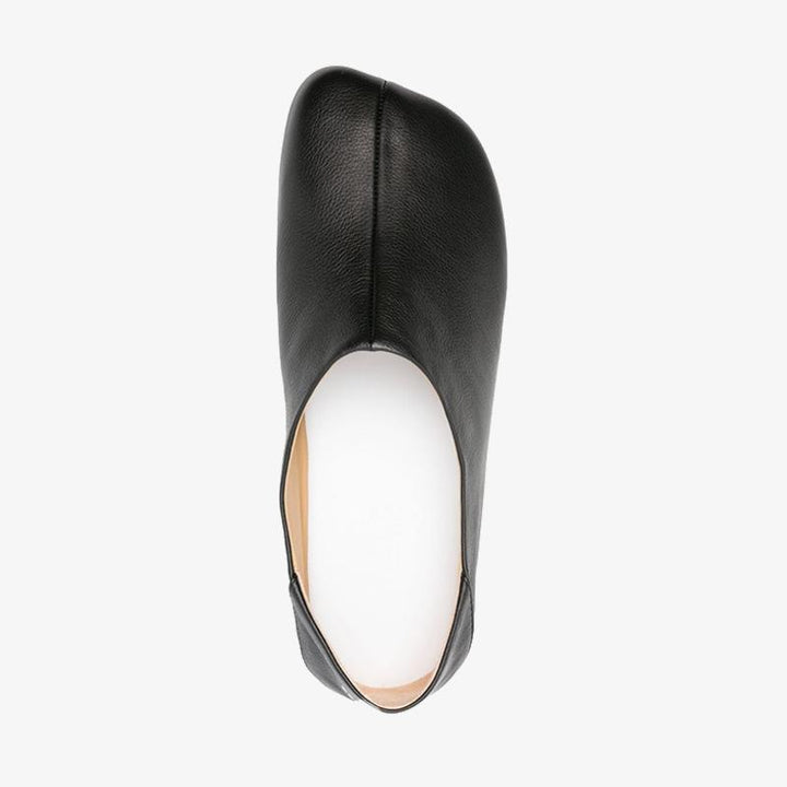 Asymmetric-Toe Leather Slippers - Arno Conti Shoe