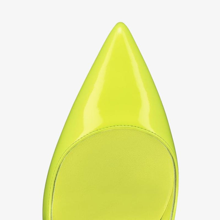 Fluo Yellow Patent Leather 120mm Pumps - ARNO CONTI