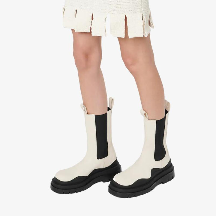 White/Blue Chelsea Boots - Arno Conti Shoe