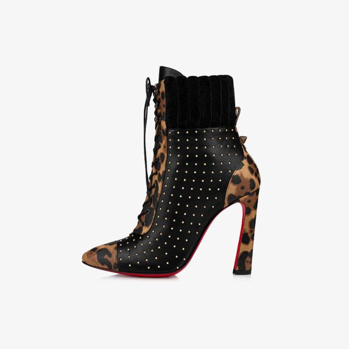 Leopard Detail Ankle Boot - ARNO CONTI