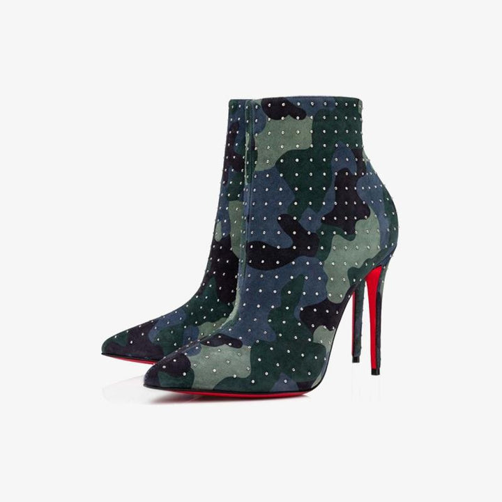Camouflage Suede Ankle Boot - ARNO CONTI