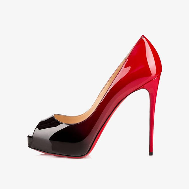 Red and Black Patent Leather Pump - ARNO CONTI