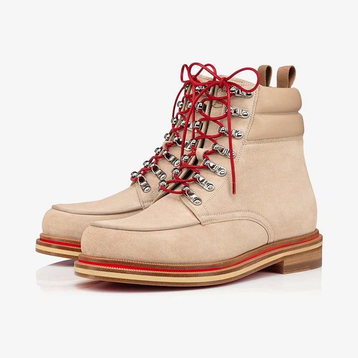 Beige Derby Waxed Laces Boot - ARNO CONTI