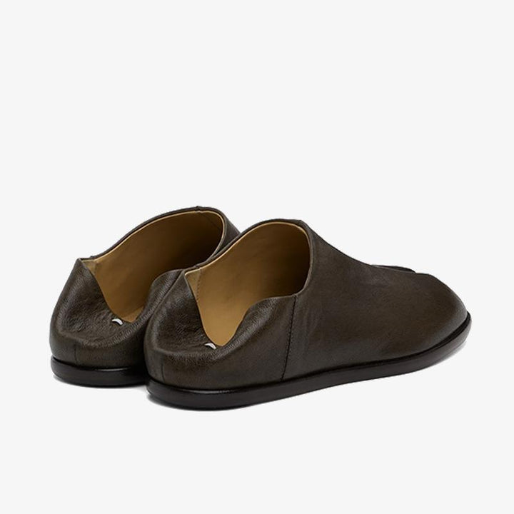 Calf Leather Ankle Boots Curved Heel - Arno Conti Shoe