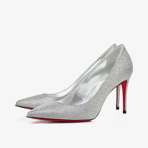 Eye-catching Silver Glitter Pumps - ARNO CONTI