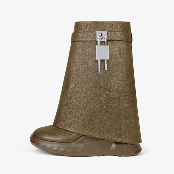 Stylish Dark Khaki Ankle Boots 80mm - Arno Conti Shoe