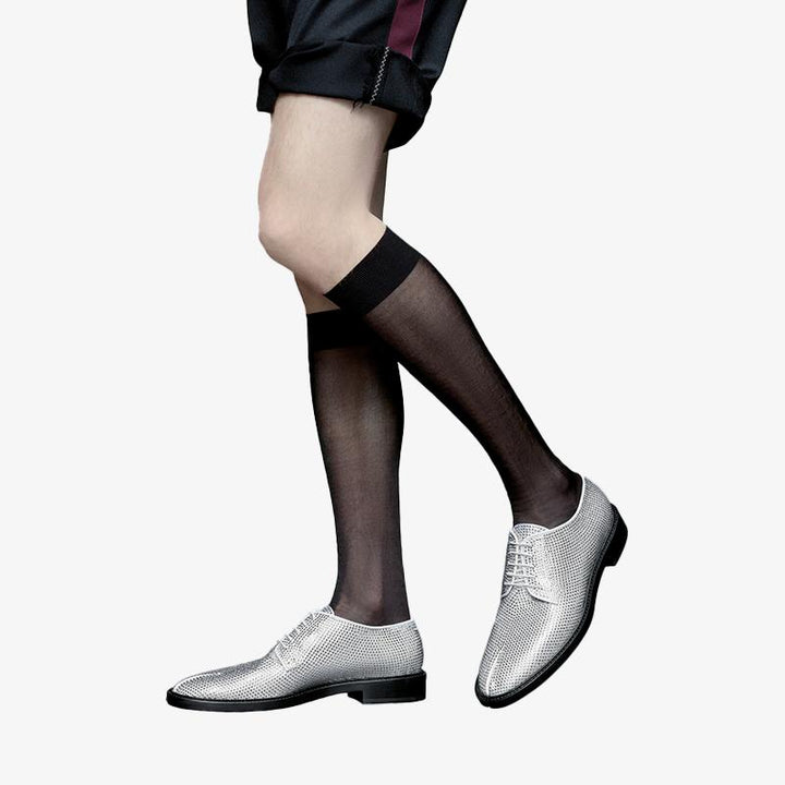 White Split-toe Rhinestone Lace-up Shoes - Arno Conti Shoe