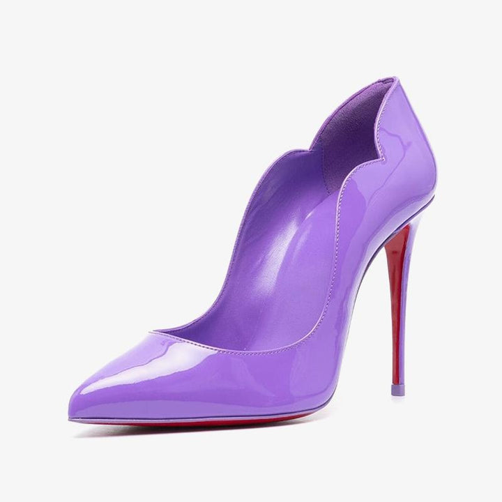 Elegant Violet Patent Leather Pumps - ARNO CONTI