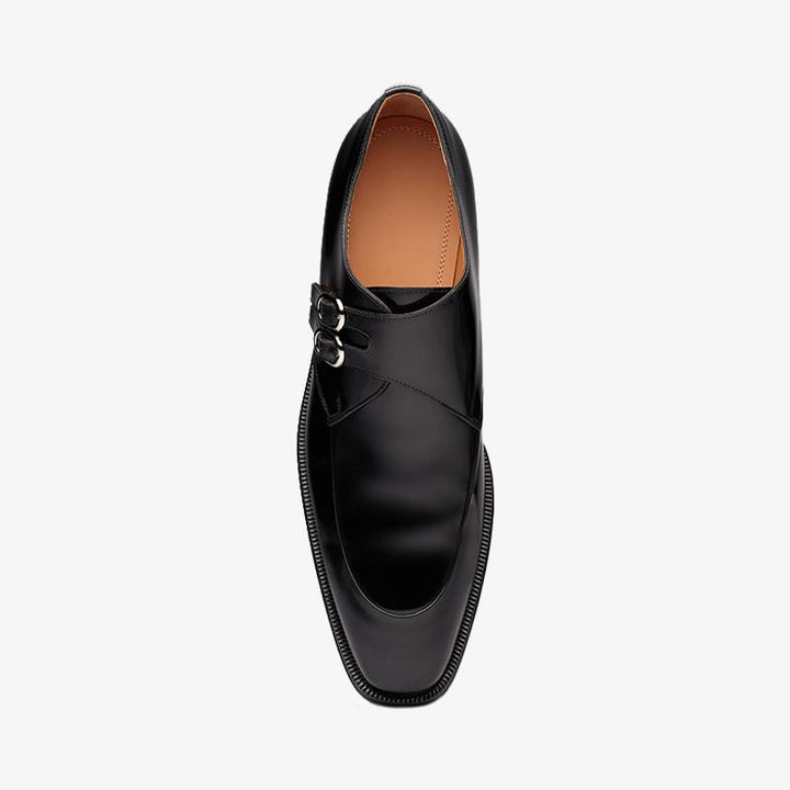 Classic Black Brushed Calfskin Formal Lace-Up - Arno Conti Shoe