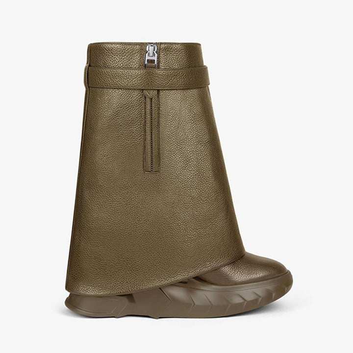 Stylish Dark Khaki Ankle Boots 80mm - Arno Conti Shoe