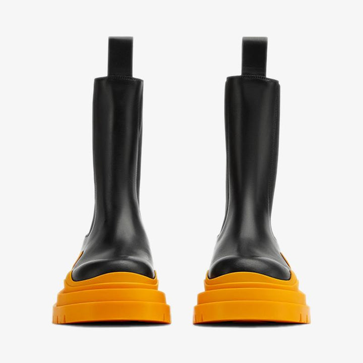 Black/Orange Chelsea Boots - Arno Conti Shoe