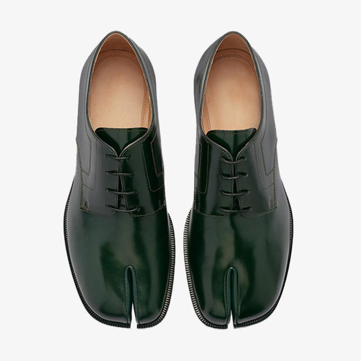 Classic Dark Green Split-toe Laced Brogue Shoes - Arno Conti Shoe