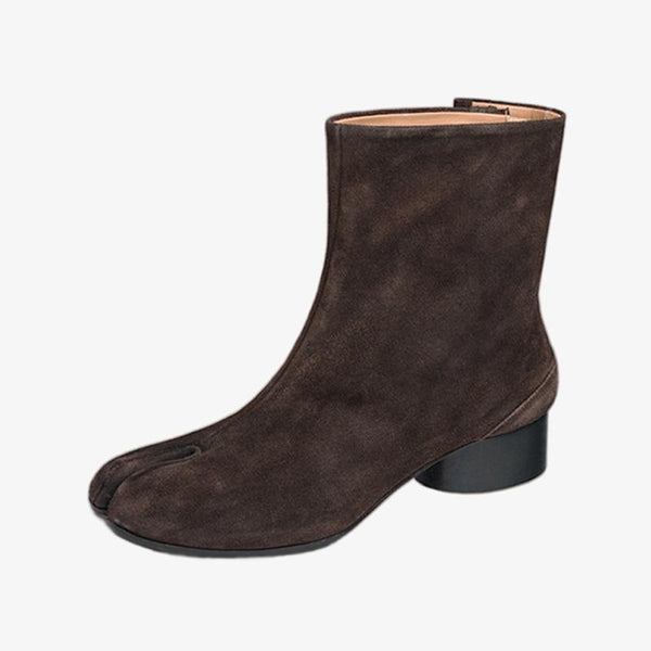Elegant Suede Tabi Ankle Boots 30mm - Arno Conti Shoe