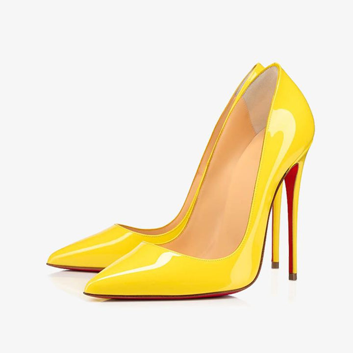 Sophisticated Yellow Patent Leather Pump - ARNO CONTI