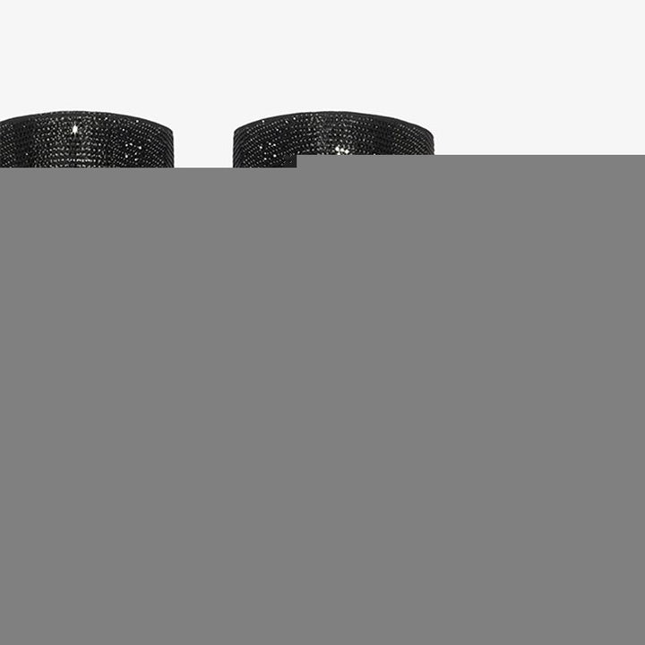 Stunning Black Satin Strass High Boots - Arno Conti Shoe