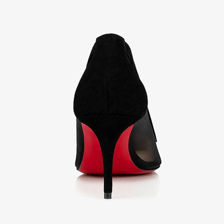 Black Suede Heel Pump - ARNO CONTI
