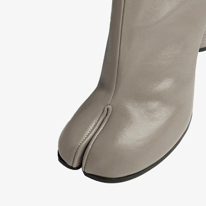 Soft calf Leather Split-Toe Ankle Boots - Arno Conti Shoe