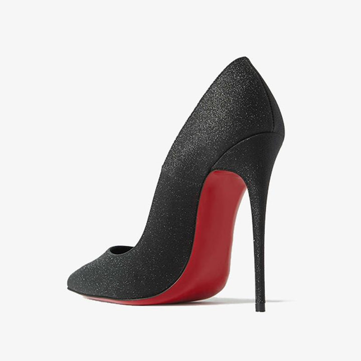 Black GlitterStiletto Pumps - ARNO CONTI