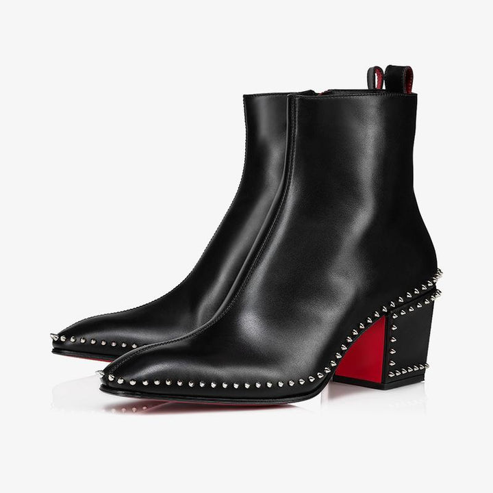 Black Ankle Spikes Boot - ARNO CONTI