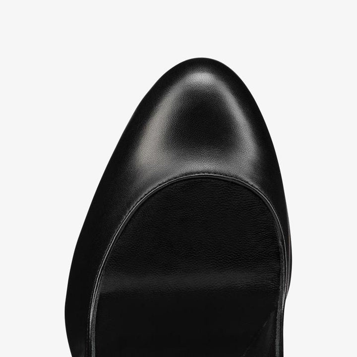 Black Calf Leather Pumps with 140 mm - ARNO CONTI
