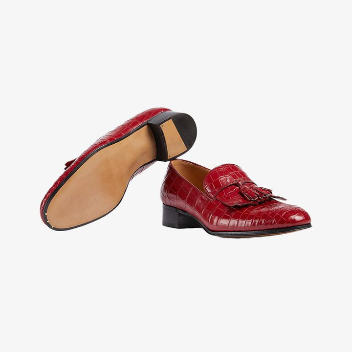 Leather Loafers with Tassel Detail - Arno Conti Shoe