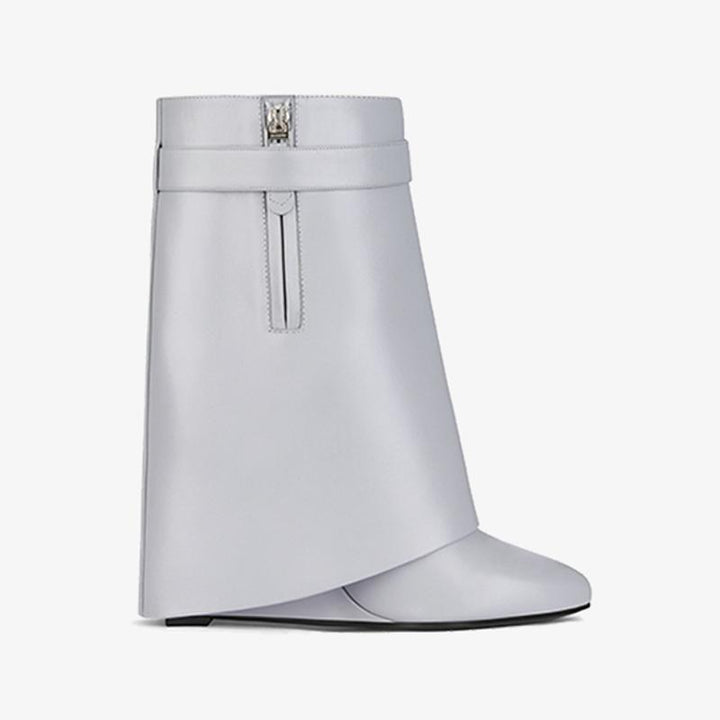 Refined Light Grey Calfskin Ankle Boots - Arno Conti Shoe
