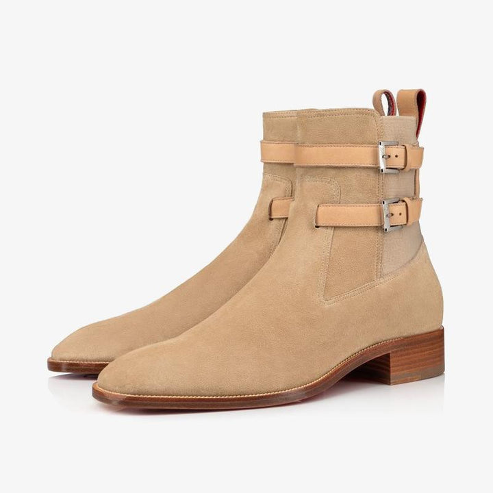 Elegant Brown Suede Ankle Boots - ARNO CONTI