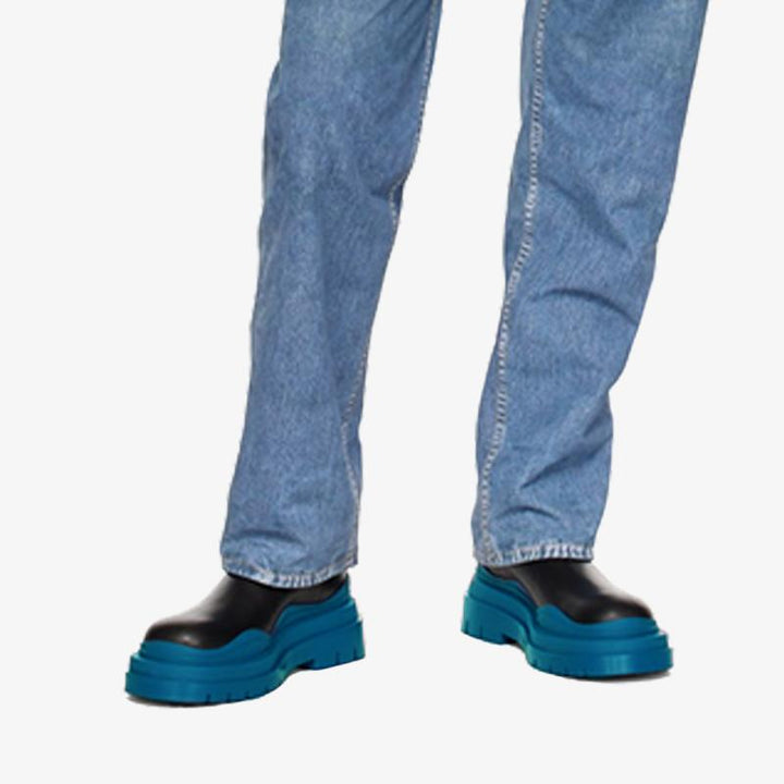 Black/Blue Chelsea Boots - Arno Conti Shoe