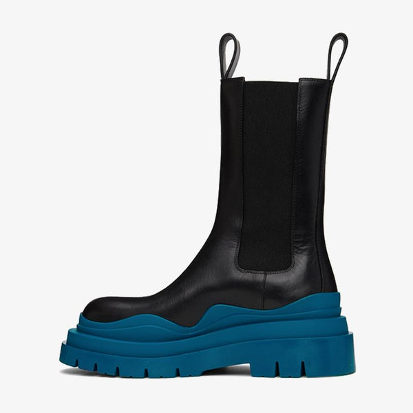 Black/Blue Chelsea Boots - Arno Conti Shoe