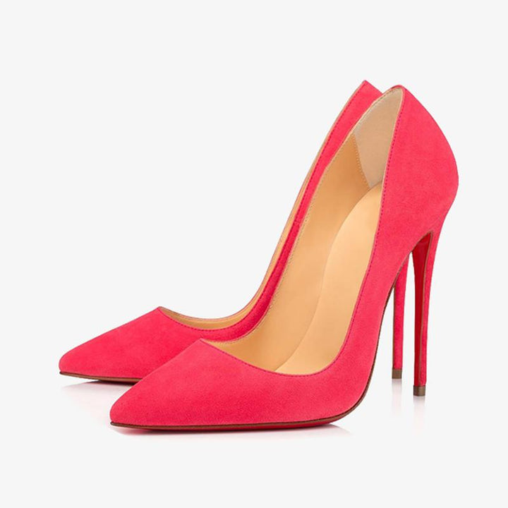 Versatile Pink Suede Pointy Pump - ARNO CONTI