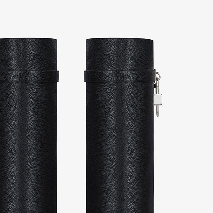 Black Grained Calfskin High Boots 80mm - Arno Conti Shoe