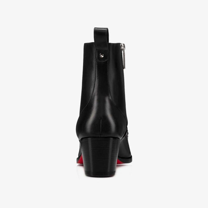 Silver DetailsBlack Calfskin Boot - ARNO CONTI