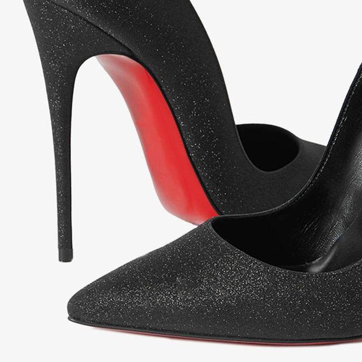 Black GlitterStiletto Pumps - ARNO CONTI