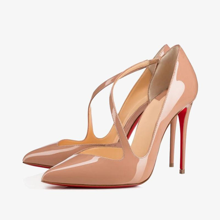 Elegant Nude Patent Leather Pump - ARNO CONTI