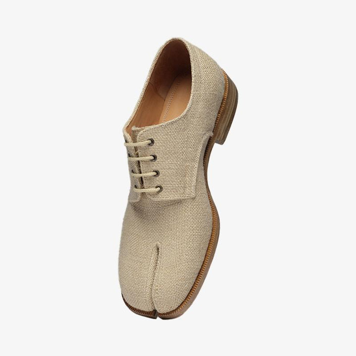 Sophisticated Split-toe Laced Low-top Ankle Boots - Arno Conti Shoe