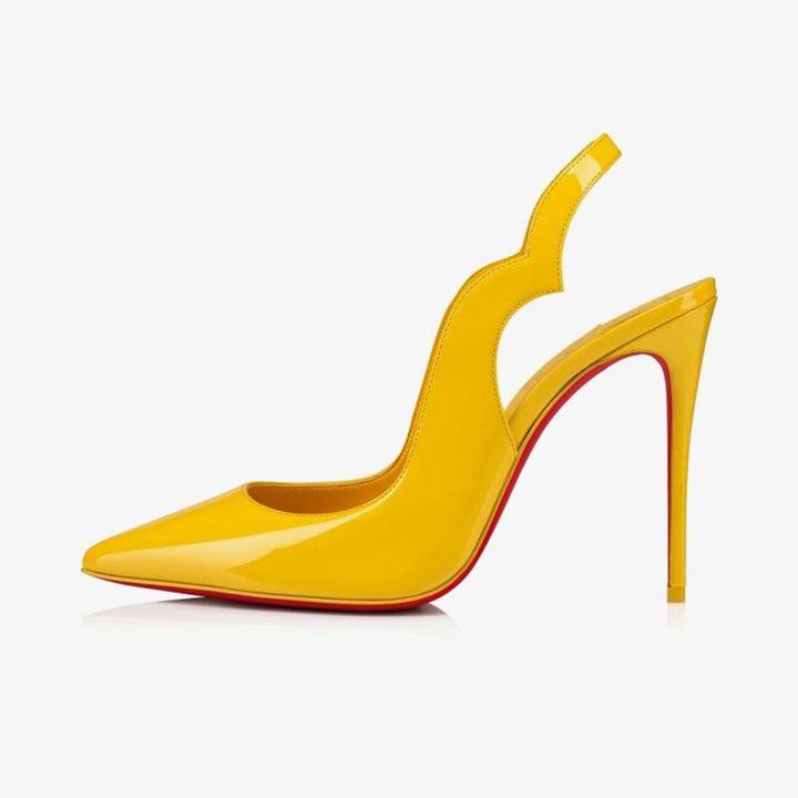 Elegant Yellow Patent Leather Pumps - ARNO CONTI