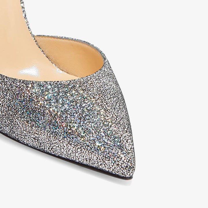 Metallic Coated Leather Pumps - ARNO CONTI
