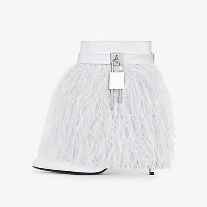 Elegant Light Grey Satin Ankle Boots - Arno Conti Shoe