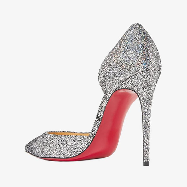 Metallic Coated Leather Pumps - ARNO CONTI