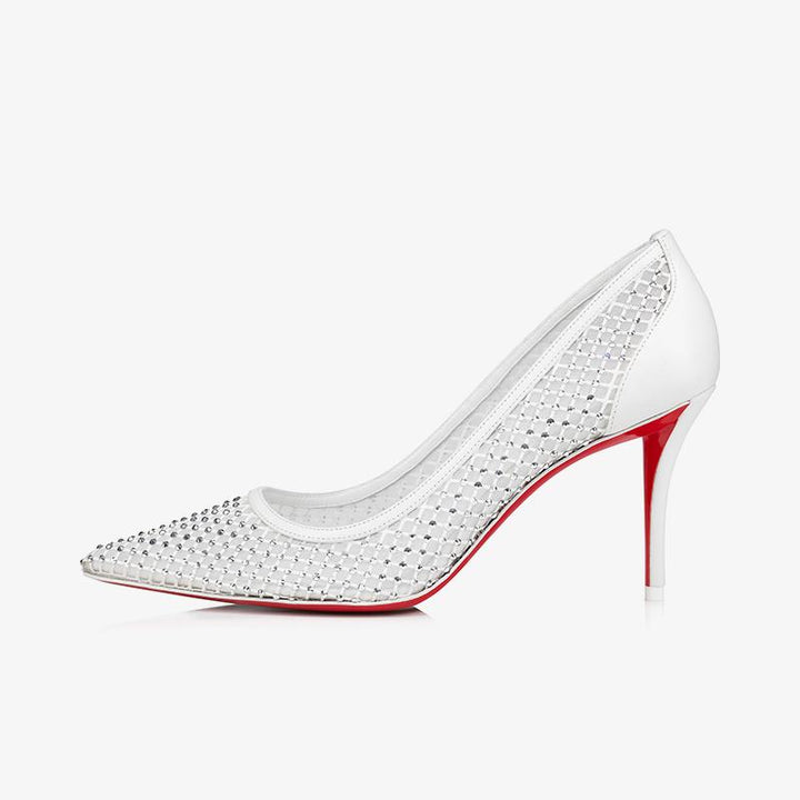 Elegant White Mesh Pumps - ARNO CONTI