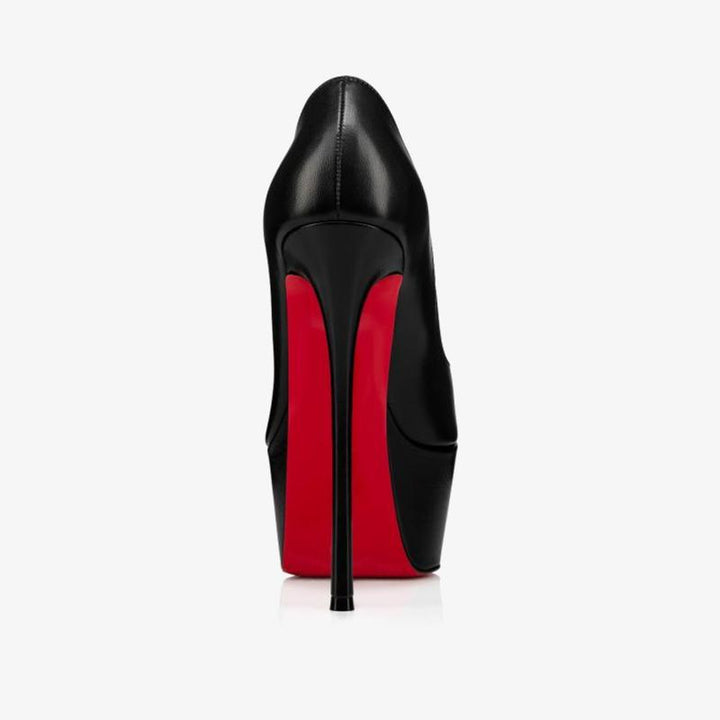 Black Calf Leather Pumps with 140 mm - ARNO CONTI