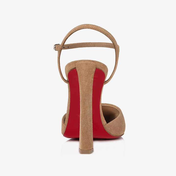 Lionne Brown Velours Pumps with 100 mm - ARNO CONTI