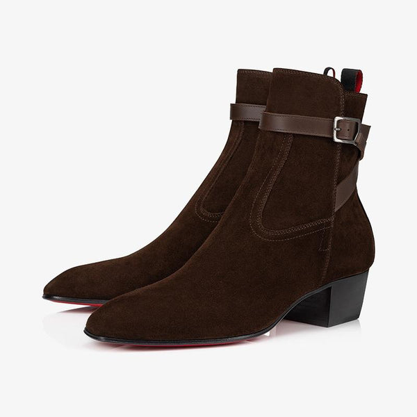 Brown Suede Ankle Boot - ARNO CONTI