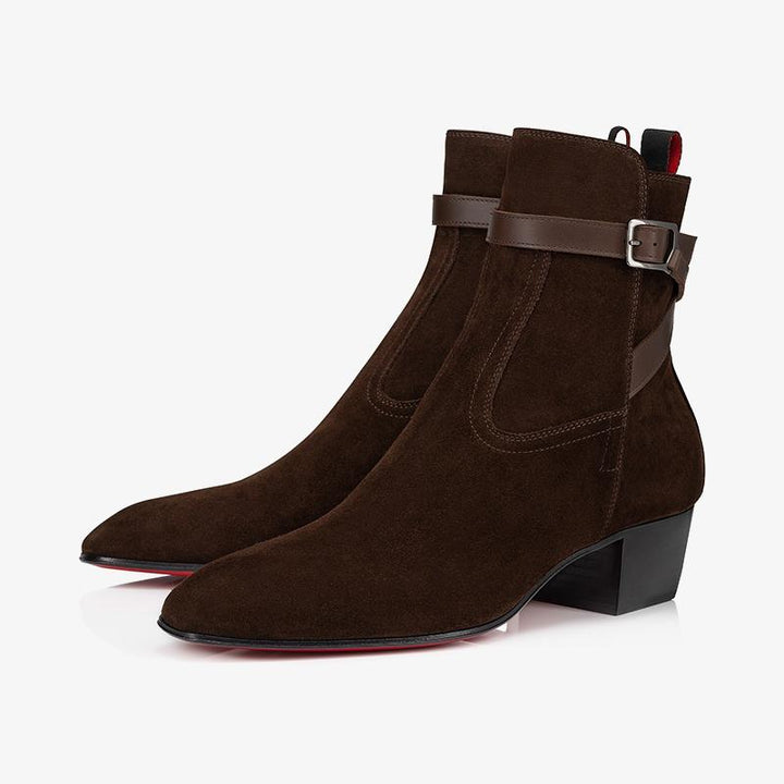 Brown Suede Ankle Boot - ARNO CONTI