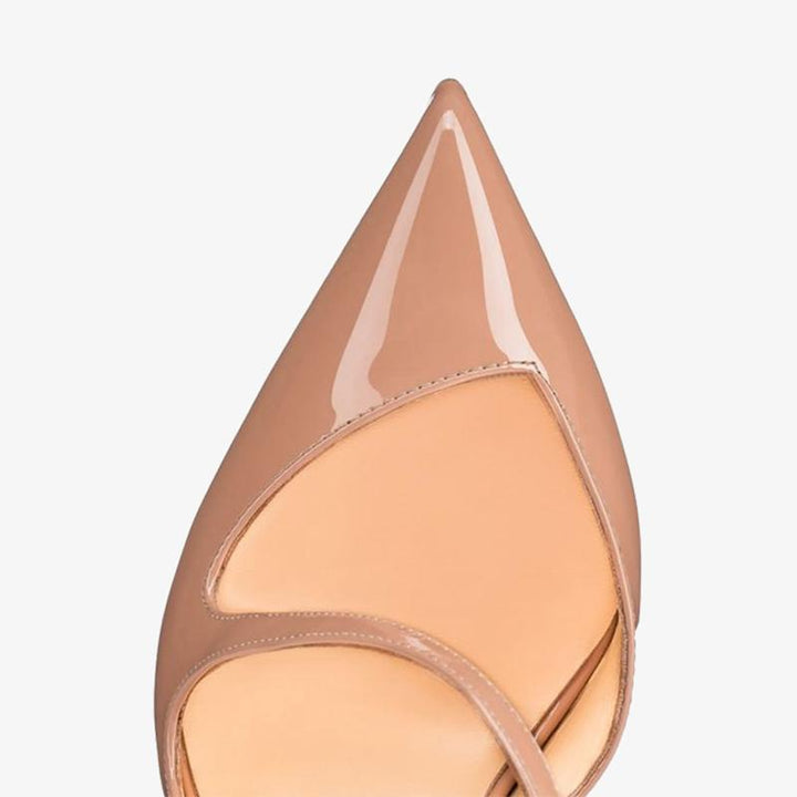 Elegant Nude Patent Leather Pump - ARNO CONTI