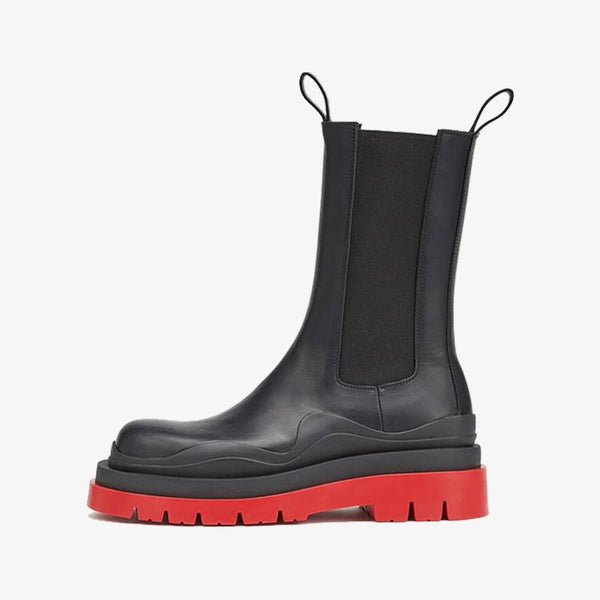 Black/Red Chelsea Boots - Arno Conti Shoe
