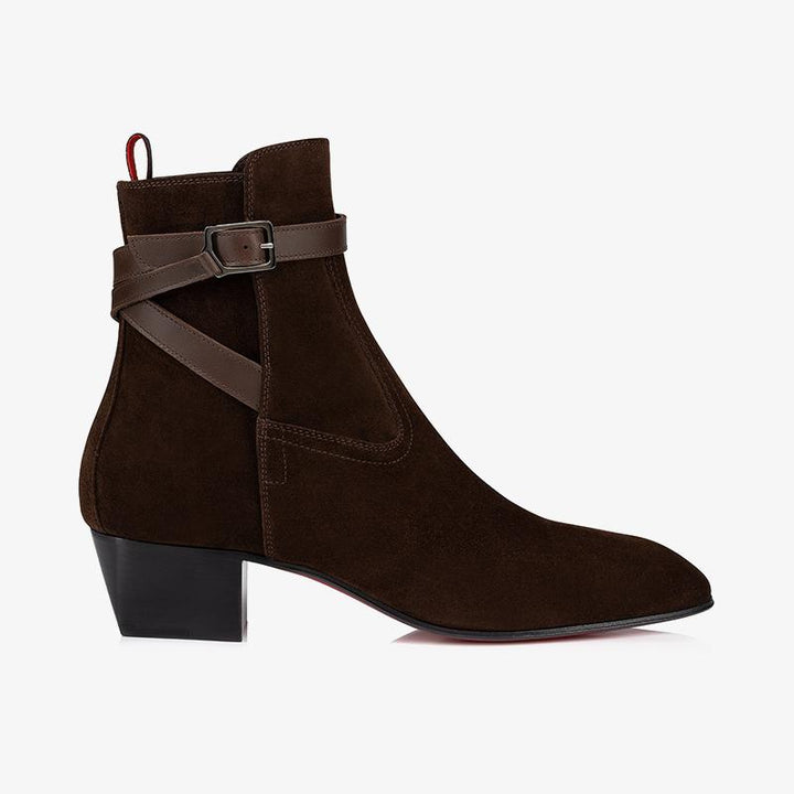 Brown Suede Ankle Boot - ARNO CONTI