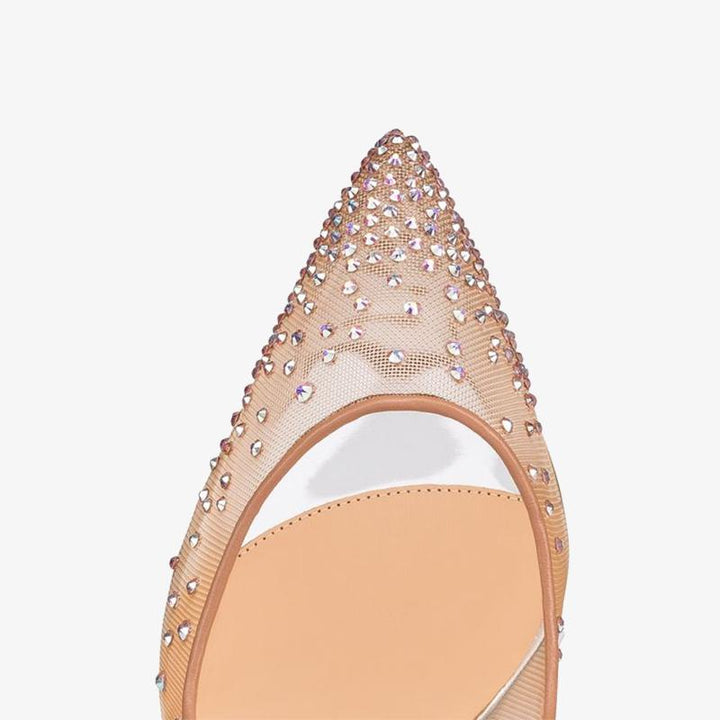 Strass-Embellished Nude Pump - ARNO CONTI